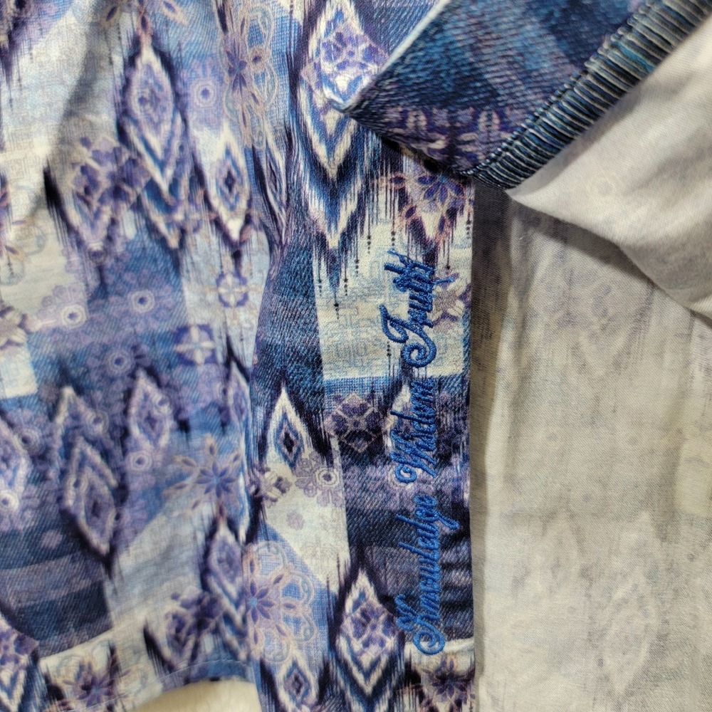 NWT $198 Robert Graham OAKLEY Geometric L/S Shirt Mens 3XL Flip Cuff Resort Wear - Picture 3 of 10